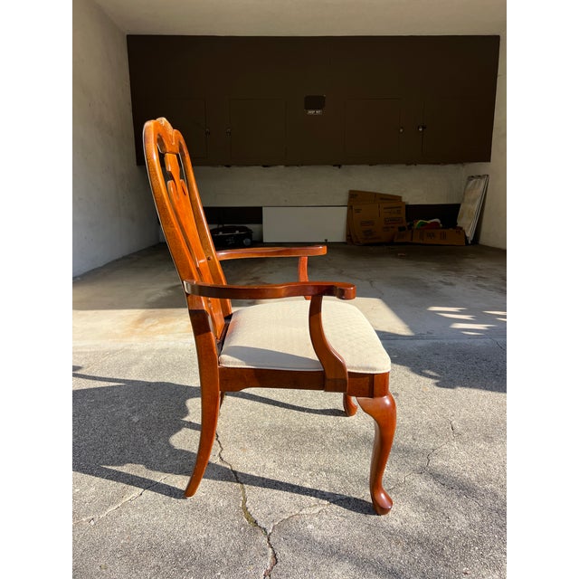 Sienna Set of 8 Vintage Mahogany Queen Anne Dining Chairs For Sale - Image 8 of 12