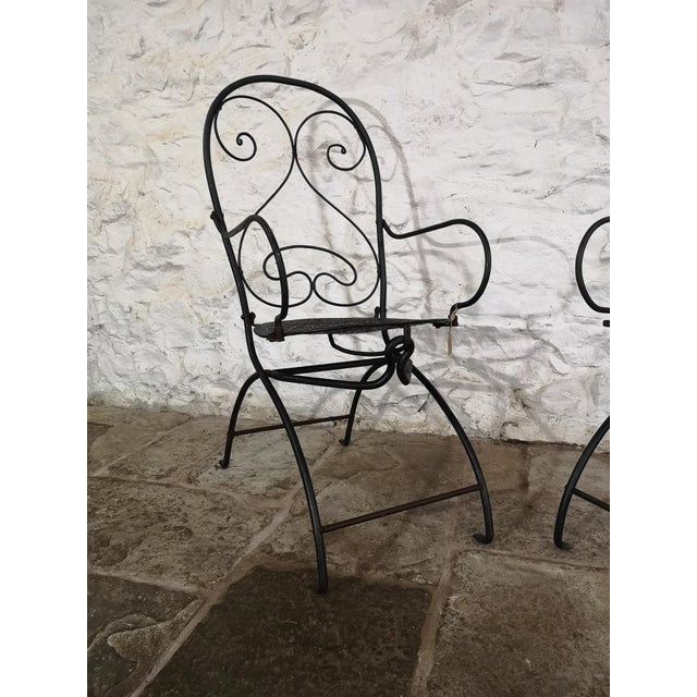 French Iron Garden Chairs, 1920s, Set of 2 For Sale - Image 10 of 18
