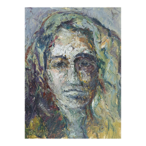 Contemporary David Padworny Impressionist Portrait Paintnig of Woman