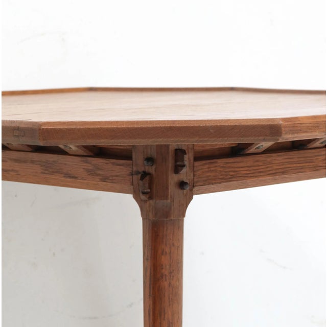 Arts & Crafts Oak Coffee Table by A. J. Kropholler, 1900s For Sale - Image 9 of 11