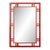 James Mont Style Red Stained Oak Framed Mirror For Sale