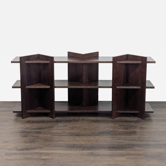 2020s Cb2 Sommet Brown Oak Console Table For Sale - Image 5 of 8