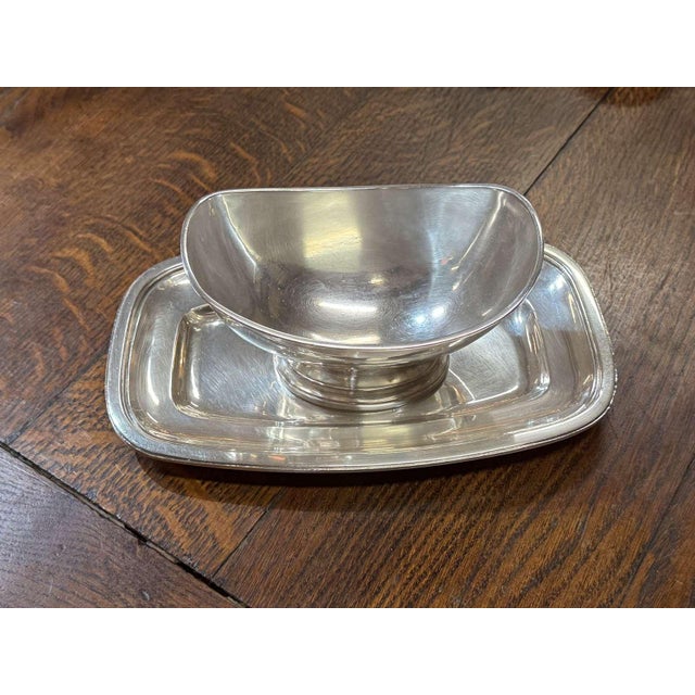 Silver-Plated Metal Gravy Boat by Ercuis, 1940s For Sale - Image 4 of 6
