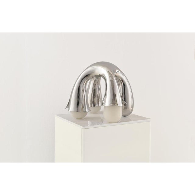 Metal Marble X-Lampe Felure Table Lamp by Duen Studio For Sale - Image 7 of 9