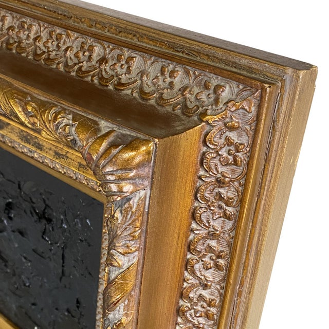 Paint Creation - Black on Black Mixed Media Painting by Stephen Hansrote For Sale - Image 7 of 9