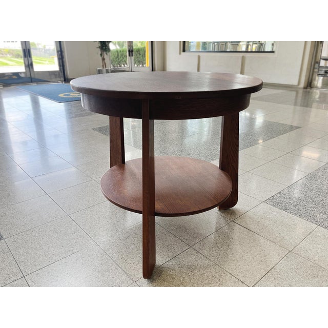 1920s Dutch Art Deco Tiered White Oak Side Table For Sale In New York - Image 6 of 13
