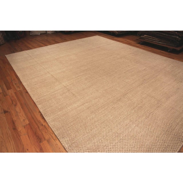 Decorative Neutral Color Modern Central Asian Area Rug, Country of Origin: Central Asia, Circa date: Modern Rugs