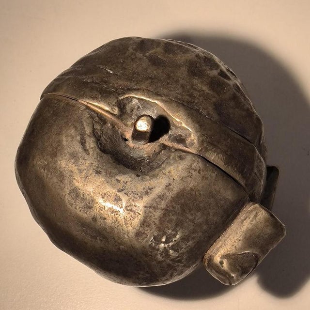Goldenrod A. Pisani, The Apple Sculpture, 1974, Bronze, Metal and Silver For Sale - Image 8 of 10