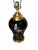 Black Vintage Black and Gold Floral Ceramic Table Lamp For Sale - Image 8 of 11