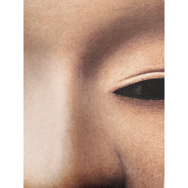 Oversized Vintage Japanese Noh Mask Poster With Text, Wabi-Sabi Wall Art (Unframed) For Sale - Image 9 of 11