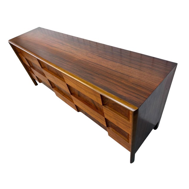 Wood Mid-Century Swedish Modern Edmond Spence Brutalust 8-Drawer Dresser For Sale - Image 7 of 13