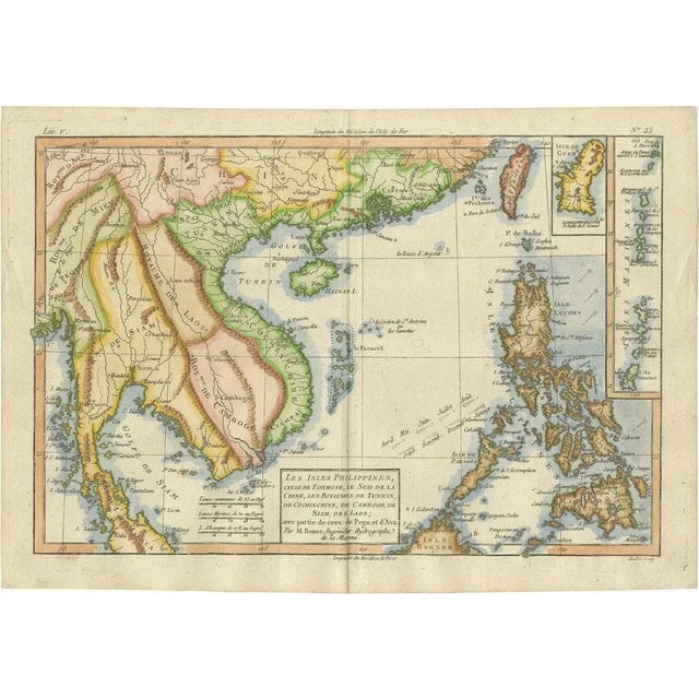 Late 18th Century Antique Map of the Philippines by Bonne, 1780 For Sale - Image 5 of 5