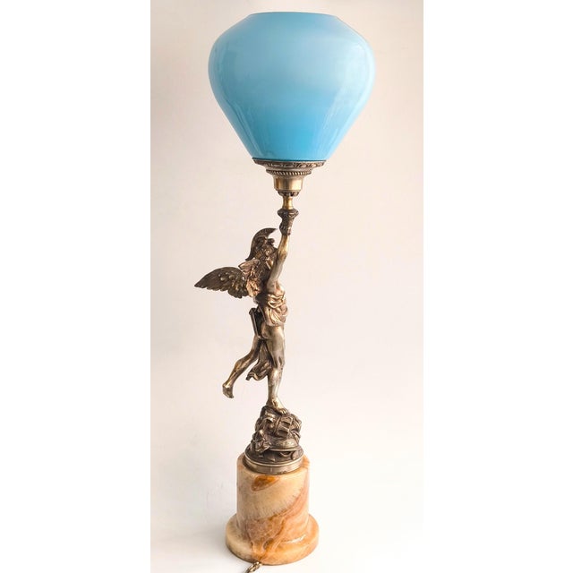 Neoclassical Flying Mercury Lamp, Belle Époque Style, C. 1920–1940 For Sale - Image 15 of 18