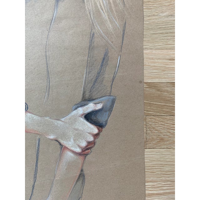 2010s Contemporary Modern Fashion Model Illustration Figurative Drawings - Set of 2 For Sale - Image 5 of 8