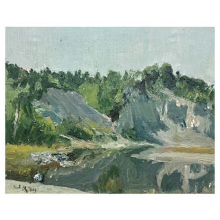 Paul Mathey, Paysage Rocheux, Oil on Canvas, Framed For Sale