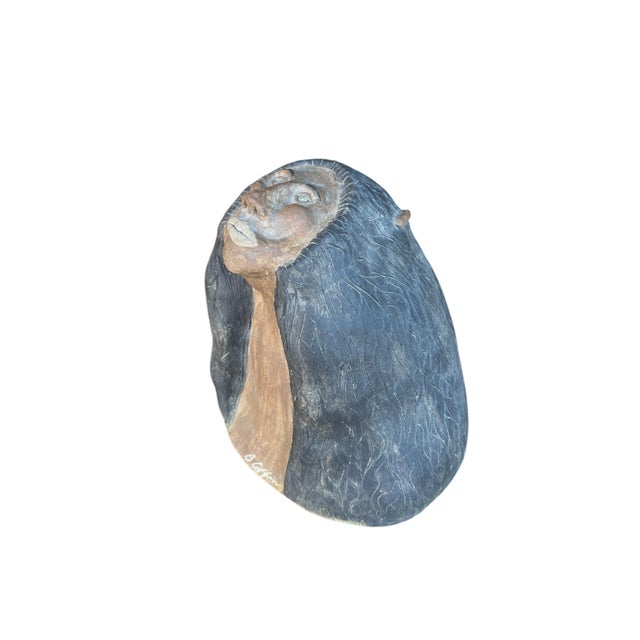 Late 20th Century Barry Coffin, Untitled (Bust of Native American Woman) Ceramic Sculpture For Sale - Image 9 of 10