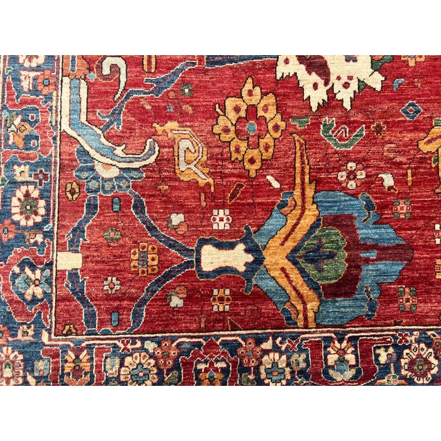 2010s Serapi Karaja Persian Style Hand Knotted Area Rug 8.3 X 9.9 For Sale - Image 4 of 10