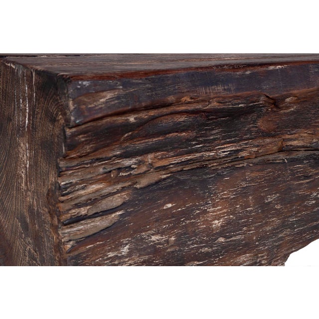 Patina Finish Lychee Wood Coffee Table For Sale In Dallas - Image 6 of 7