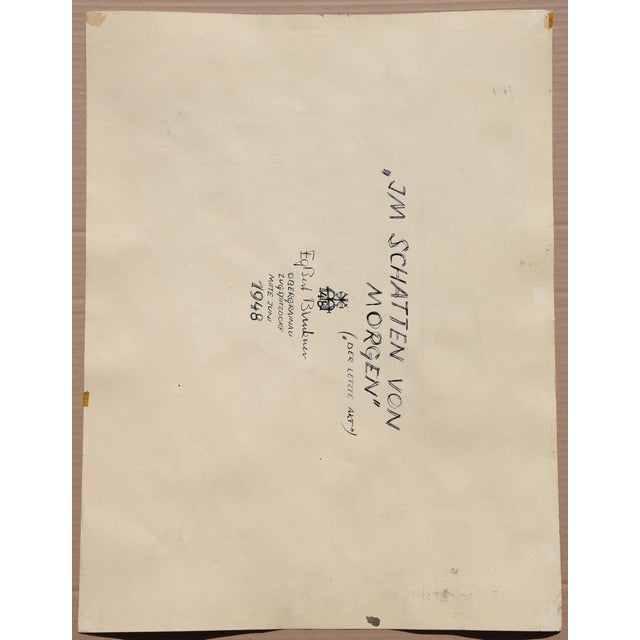 Egbert Bruckner, In the Shadow of Tomorrow (The Last Act), 1948, Ink Drawing For Sale - Image 13 of 14