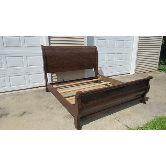 Item: King Bed Details: Signed Pulaski Great Designer Look/Quality Piece Beautiful Look Sleigh Bed Great Carvings...