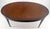 Mid-Century Modern Baker Large Oval 2 Extension Boards Dark Walnut Banded Dining Table For Sale - Image 3 of 8