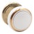 Vintage White & Gold Ceramic Brass Dummy Door Knob For Sale