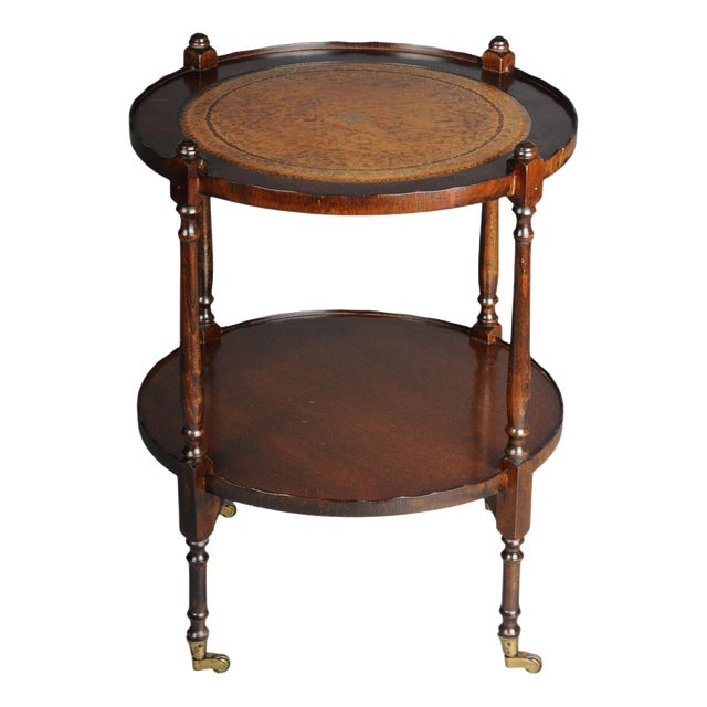 Vintage English Round Side Table For Sale