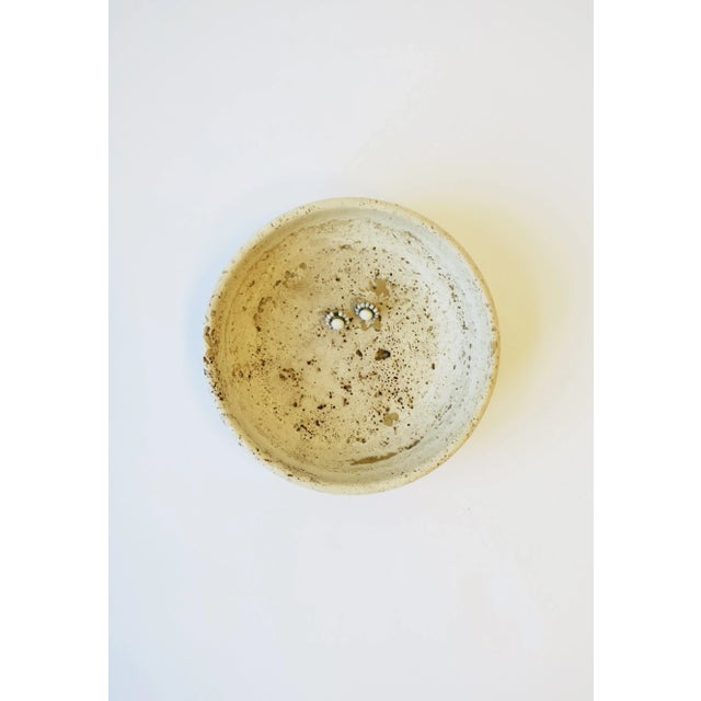 Sand Italian Travertine Marble Bowl Catchall For Sale - Image 8 of 13