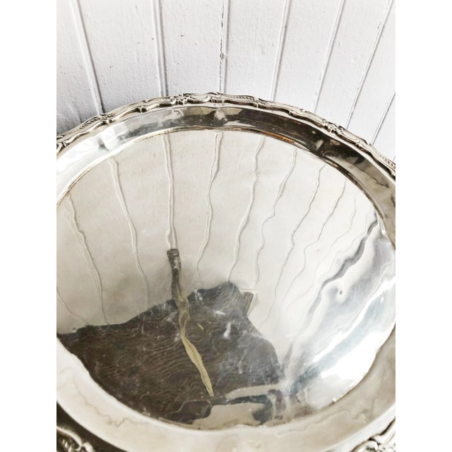 Victorian Antique 1897 Silver Plated Tray From the Waldorf-Astoria Hotel Nyc For Sale - Image 3 of 8