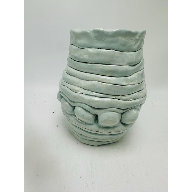 Hand Thrown Studio Pottery Vase For Sale - Image 4 of 8