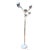 A spectacular vintage Italian floor lamp inspired by the futuristic elegance of the Space Age era. Rising gracefully on...