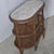 French Antique French Louis XVI Style Marble & Caned Carved Fruitwood Drinks Side Table For Sale - Image 3 of 7