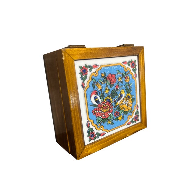 1990s Ceramic Jewelry Box With Velvet Lining For Sale - Image 4 of 14