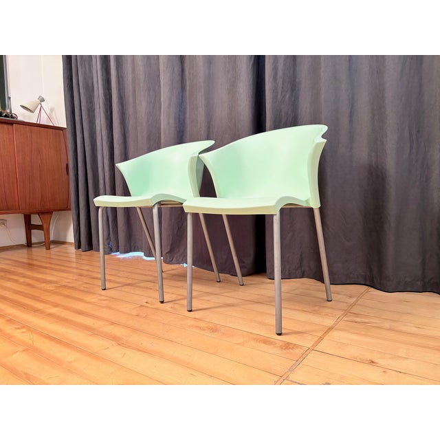 Lime Bla Bla Bla Chairs by Marco Maran for Parri A. & Co., Italy, 1990s, Set of 2 For Sale - Image 8 of 11