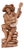 French Artist, Original Neo-Rococo Statuette of Lutenist, 1840s, Lacquered Pear Wood For Sale