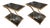 Vintage Hollywood Regency Gilt Metal and Faux Black Marble Side Tables by Maitland Smith, a Pair For Sale