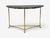LaBarge, German Modern, Demilune Console Table, Brass, Glass, Germany, 1970s For Sale In New York - Image 6 of 14