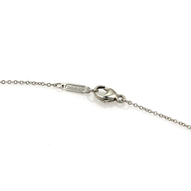 Late 20th Century Tiffany & Co. French Pave Diamond Platinum Heart Pendant Necklace For Sale - Image 5 of 7