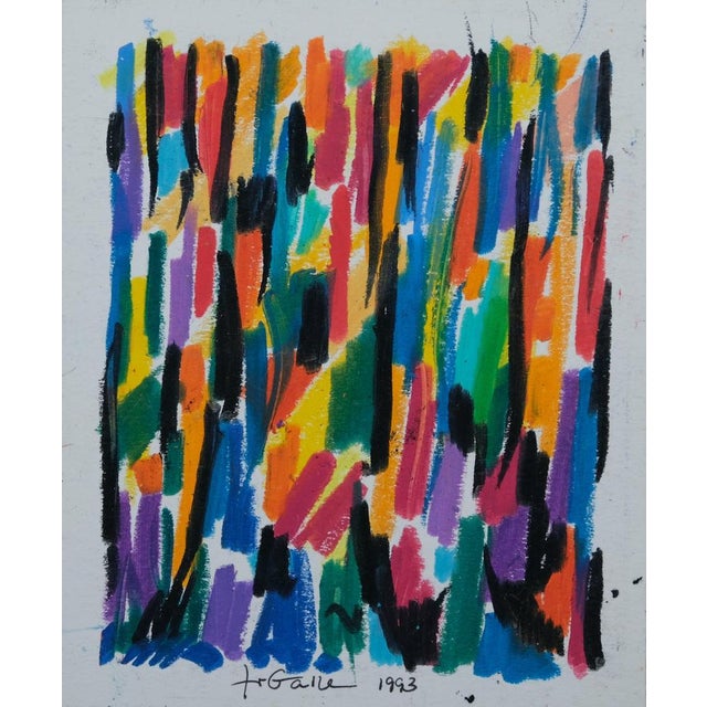Modern Françoise Galle, Tree Trunk, Pastel For Sale - Image 3 of 5