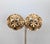 Trifari Vintage 1960s Signed Crown Trifari Goldtone Round Cut Out Flower Clip Earrings-2 Pieces For Sale - Image 4 of 7