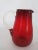 Ruby Red Mid Century Modern Crackle Glass Ruby Red Pitcher Milk Creamer For Sale - Image 8 of 11