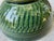 Vintage Green Glazed Ceramic Pottery Bowl With Side Handles For Sale In New York - Image 6 of 12