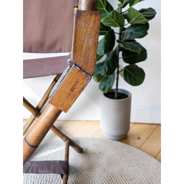 Folding Country Chair in Faux Bamboo, 1950s For Sale - Image 3 of 8