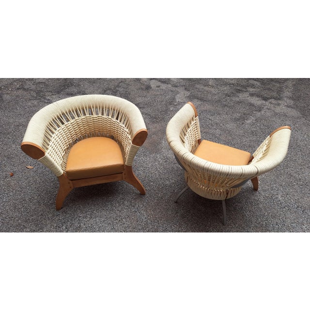 Armchair in Light Wood and Cord from Driade, 1990s For Sale - Image 10 of 10