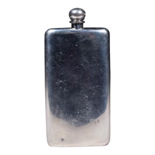 Vintage Concord English Pewter Hip Flask Sheffield, England c.1950 For Sale