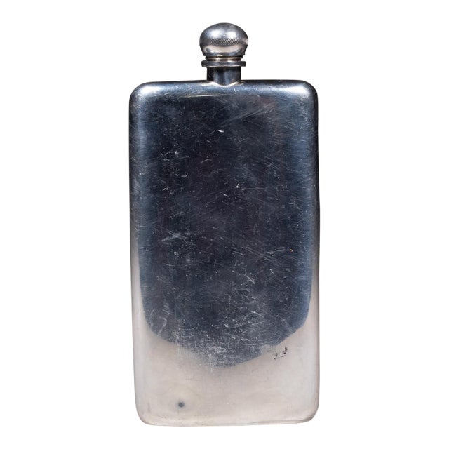 Vintage Concord English Pewter Hip Flask Sheffield, England c.1950 For Sale