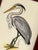 American Original Hand-Painted Egret Painting in a Hand-Painted Frame For Sale - Image 3 of 3