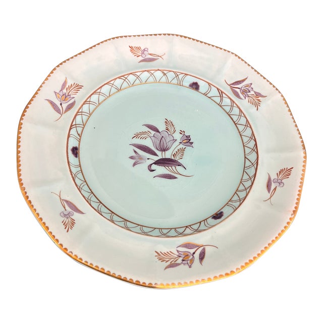 Vintage Adams Hand Painted Calyxware Regent Dinner Plates - Set of 6 For Sale