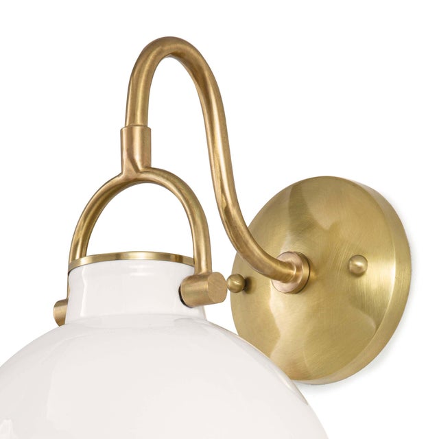 Traditional Regina Andrew Eloise Ceramic Sconce (White) For Sale - Image 3 of 5