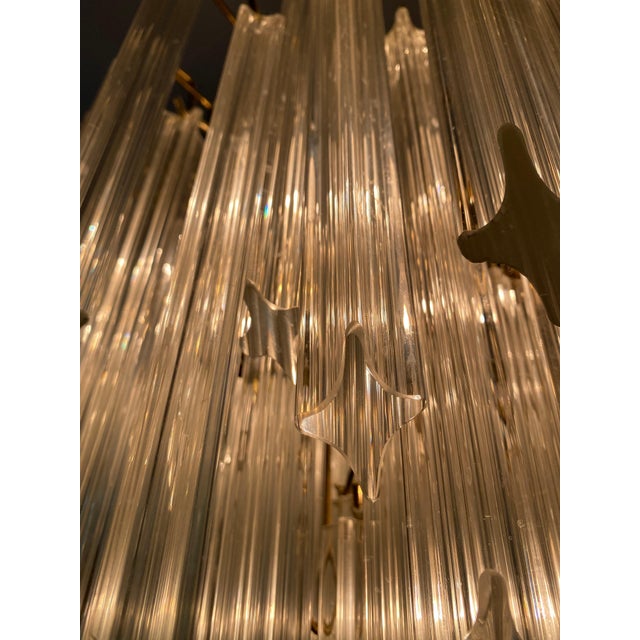 1960s Six-Tier Murano Crystal Italian 120 Quadriedri Prism Chandelier For Sale - Image 4 of 10
